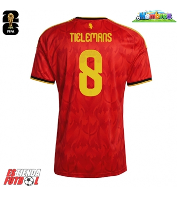 Bélgica Youri Tielemans #8 Primera Equipación Mundial 2026 Manga Corta Bélgica Youri Tielemans #8 Primera Equipación Mundial 2026 Manga Corta